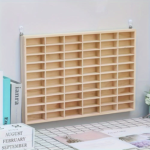 1:64 Wooden Model Car Garage Kits Doll Storage Box Unit Shelf Toy Storage Case