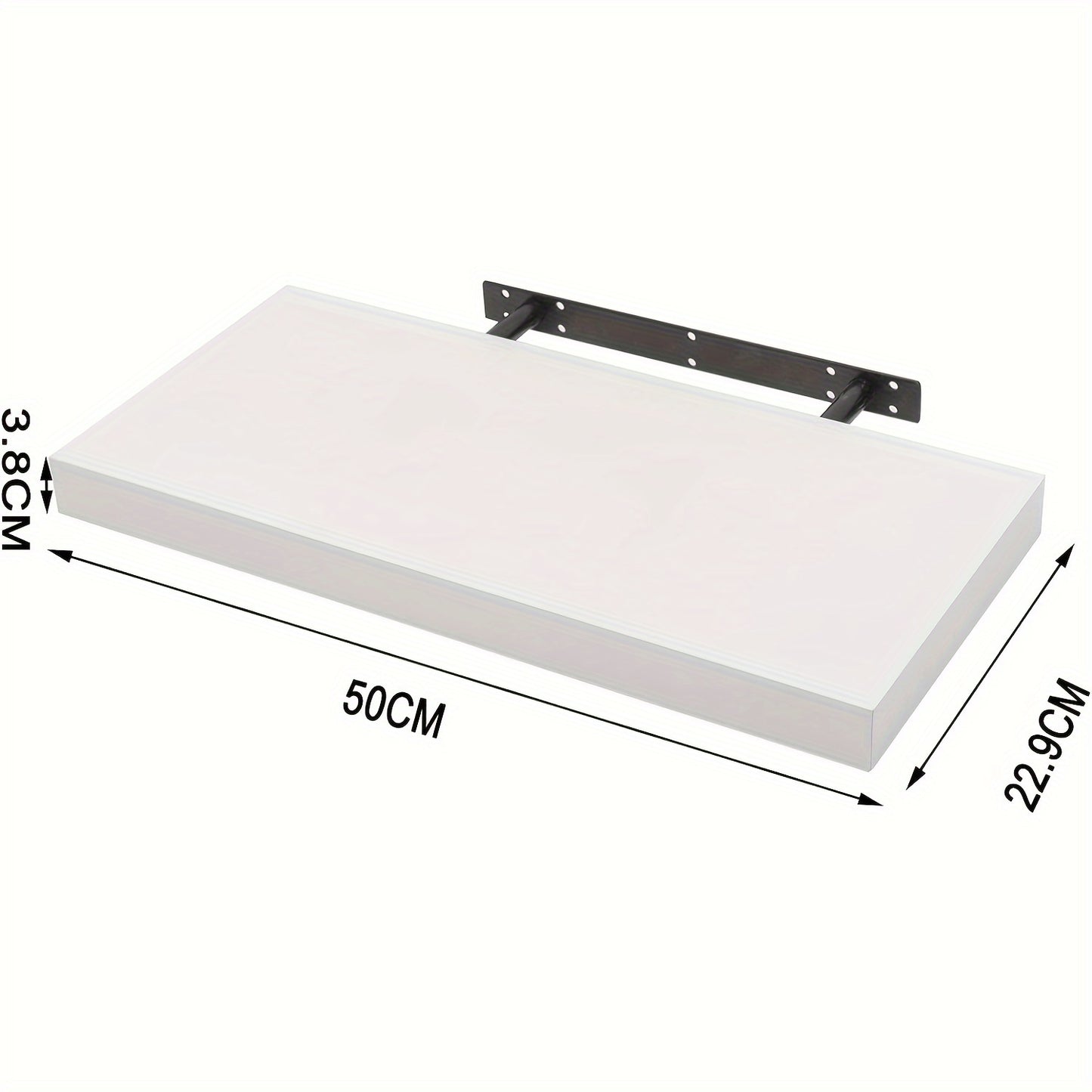 2pcs Wall Shelf Wall Shelf Book Shelf Shelves for Decoration Wall Shelves Made Of MDF Wood, Set Of 2 Hanging Shelves White