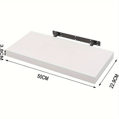 2pcs Wall Shelf Wall Shelf Book Shelf Shelves for Decoration Wall Shelves Made Of MDF Wood, Set Of 2 Hanging Shelves White