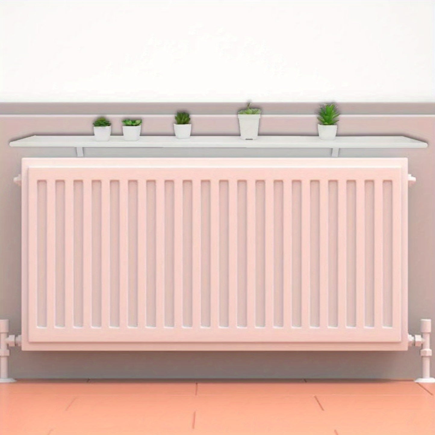 90cm White Radiator Shelves, Including Easy Fit Brackets Shelf sizes