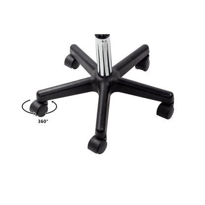 Black Adjustable Rolling Cushion Tattoo Massage Hydraulic Salon Stool with Wheels