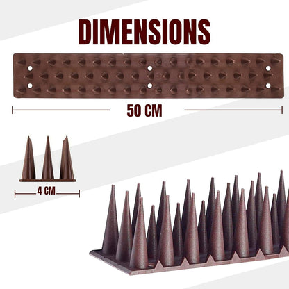 9-Pack Heavy-Duty Bird & Cat Spikes - Outdoor Anti-Climb Fence spikes, Easy Installation No Tools Needed, Weatherproof for Balcony, Patio, Garden, Rooftop - Non-Toxic Animal Deterrent, Patio Security, Durable Strip, Reliable Protection, Pest Control, Prop