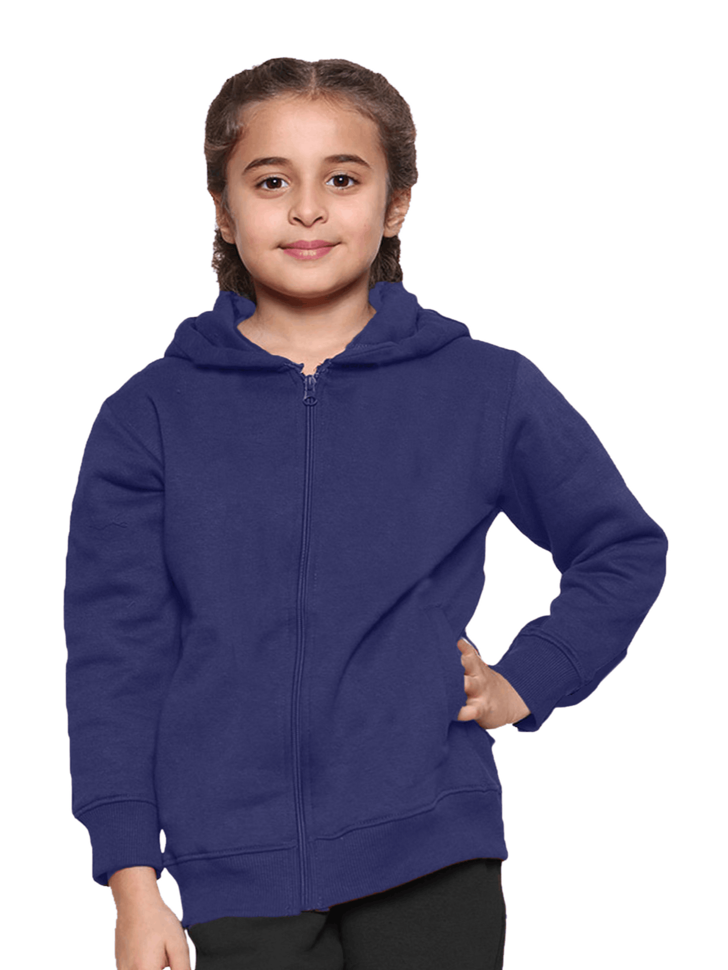 GW CLASSY OUTFIT Boys Girls Casual Fleece Hoodie Kids Lightweight Zipper Sweat Shirt Soft and Comfortable for School and Everyday
