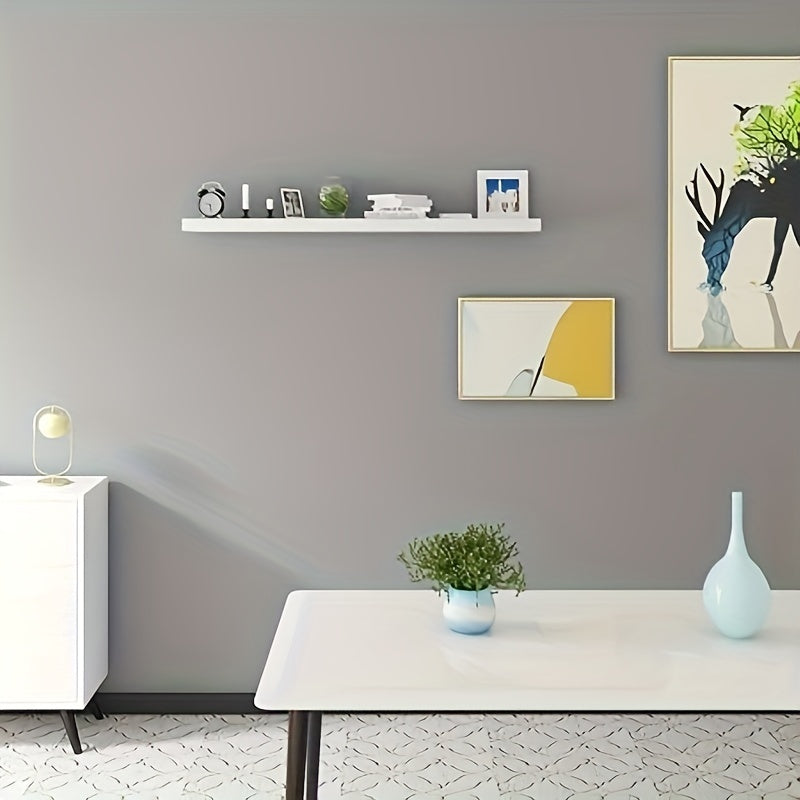 1pc Wall Shelf Volato Wall Shelf Free-floating High-gloss Black Floating Shelf CD DVD Shelf Bookshelf Wooden Board