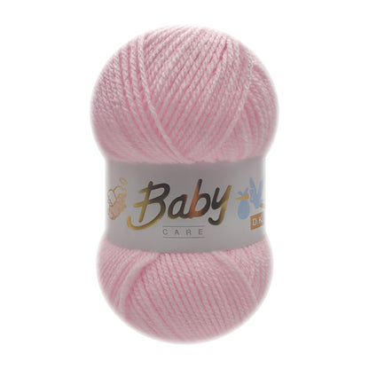 Woolcraft - Baby Care Double Knitting Yarn - 2 or 5 Pack of 100g Balls of 100% Acrylic Yarn - 13 Colours Available - Aqua, Beige, Baby Blue, Oyster, Denim, Lilac, Mint, Peach, Baby Pink, Rouge, Silver, White or Lemon - Perfect for Knitting or Crochet