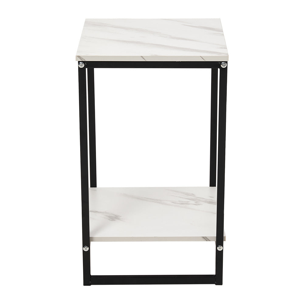 Tall Column Plant Stand Double-Layer Floor Standing Flower Display Rack – Indoor & Outdoor, Living Room, Balcony, Black & White, 30×30×60 cm