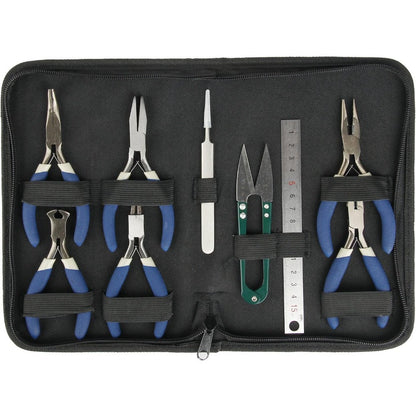 9Pcs Jewellery Pliers Set Jewellery Tool Set Pliers Tool Set Making Tools Chain Nose Pliers Wire Cutter Jewelry Pliers Craft Tools for Beading Jewelry Necklace Making