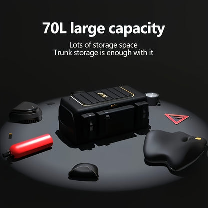 70L Multifunctional Foldable Car Storage Box, Modular & Sturdy Universal Trunk Organizer, Heavy Duty Camping Travel Storage Solution for SUV/Truck/Van