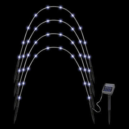 Solar Garden Lights Set of 4, LED Pathway Stakes for Outdoor Yard Lighting, Patio Landscape Illumination, Lawn and Garden Decoration, Waterproof Solar Powered Lights for Walkways, Pathways, Backyard, Energy-Efficient Outdoor Lighting, Durable and Easy to