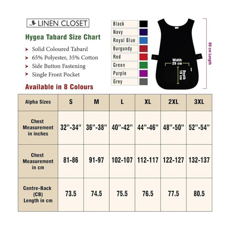 Pack Of 2 Self Tabard Apron in eight different colours | Aprons for Men, Women, and Ladies | Professional Cooking Aprons with 2 Pockets | Adjustable Kitchen Apron for Baking, BBQ, Grilling, Gardening, Crafting, Cleaning, Painting, Barista, Restaurant Work