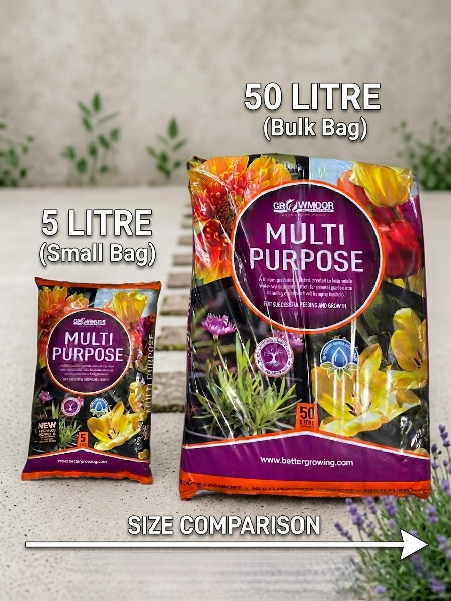 Growmoor Multi-Purpose Compost 5L – Versatile Potting & Planting Compost for Indoor Plants, Outdoor Pots, Hanging Baskets, Containers & General Garden Use