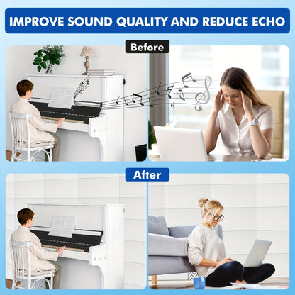 16 Pack of Self-Adhesive Acoustic Foam Panels for Soundproofing in Recording Studios, Meeting Rooms, And Broadcast Areas - Foam Material for Reducing White Noise