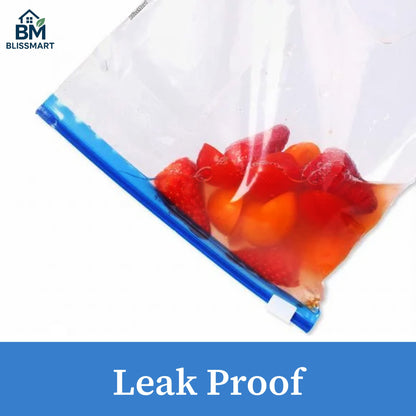 94 Reusable Zip Seal Food Storage Freezer Bags - Reusable Plastic Organising Bags for Fruits, Vegetables, Beans, and Meal Prep, Food Storage Solution | Freshness Bags | Secure Closure, Food Storage Bags