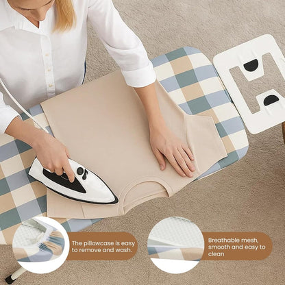 Ironing Boards Adjustable Heights Cotton Cover with Iron Rest TopIron Board Universal Extra Wide Lightweight Iron Board Rack