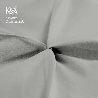 K&A® Pintuck Pinch Pleat Duvet Cover Set with Zipper Closure including Pillowcase – Ultrasoft Brushed Microfiber – Easy Care & Machine Washable