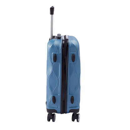 Hardshell Carry-On Suitcase 20 Inch with 360° Spinner Wheels – Lightweight Durable Rolling Travel Luggage, Stylish Wave Pattern Cabin Case for Business Trips & Weekend Getaways, Men & Women