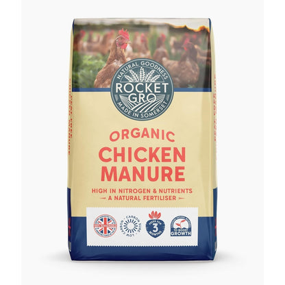 Rocket Gro Chicken Manure 20L Natural Garden Growing Medium and Soil Conditioner