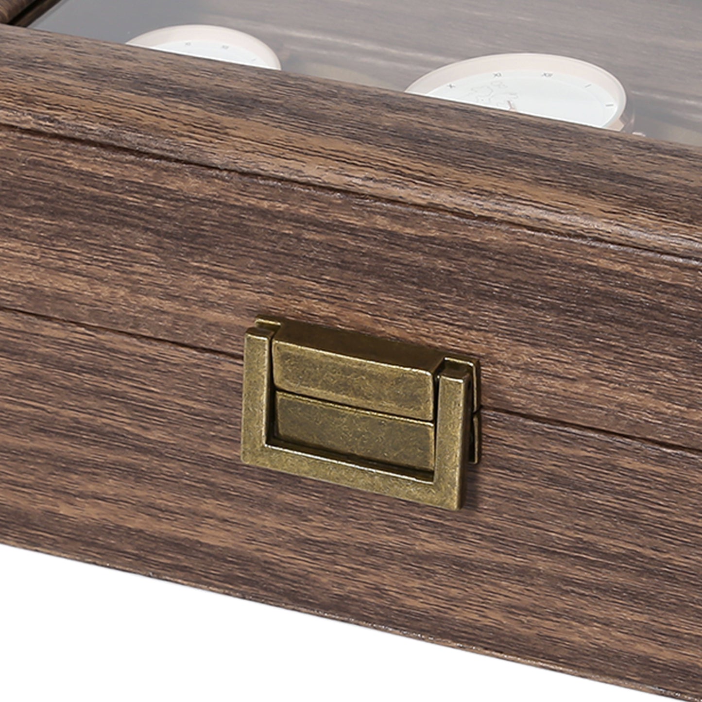 Uten Watch Box 10 Slots, Watch Case with Glass Lid, Watch Display Storage Box for Men and Women, Removable Watch Pillows, PU leather