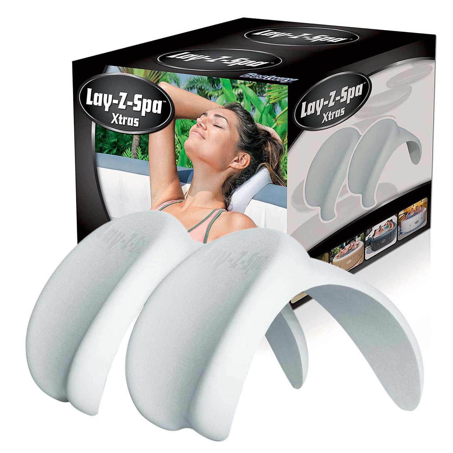 Bestway Lay-Z-Spa Hot Tub Soft Set of 2 Head Rest Neck Pillow Cushion