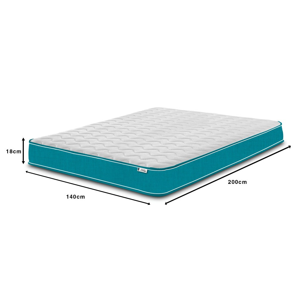 Hybrid Spring Mattress 18CM Deep Memory Foam Open Coil Kids Single Double King All Sizes UK Made BS7177