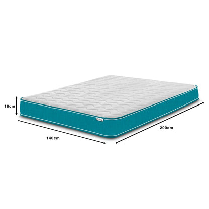 Hybrid Spring Mattress 18CM Deep Memory Foam Open Coil Kids Single Double King All Sizes UK Made BS7177
