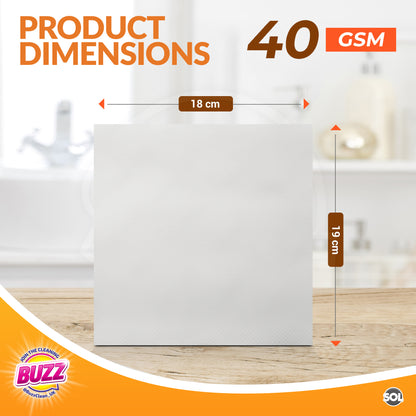 Buzz 220 Pack Multi-Surface Cleaning Wipes – Lemon Scent | 4 × 55 Packs Household Multipurpose Wipes for Kitchen, Bathroom & Floor | Quick & Easy Spill Cleanup | Durable All-Purpose Wipes for Everyday Messes | Fresh Smelling Home & Office Cleaning Solutio