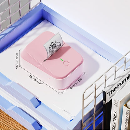 PM260B Portable Wireless Thermal Label Maker - 203DPI HD Printing, 1200mAh Long Battery, Auto-Calibration, Compatible with Mobile & Computer Systems, for Home Storage / Office Organization / Personal Item Sorting (Labels Included)