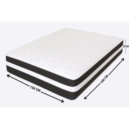 eXtreme comfort 3D Airlfow 8" Deep Micro Quilted Black and White Hybrid Mattress