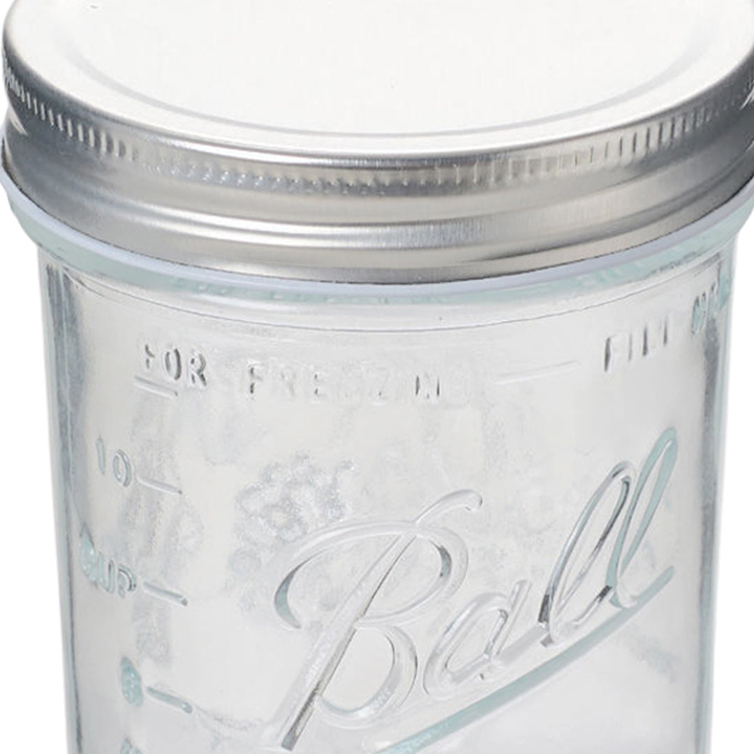 Round Wide-Mouth Mason Jar, Glass Sealed Jar with Lid, 550ml (18.6oz) Large Capacity Storage Container, Perfect for Canning, Juices, and Jams