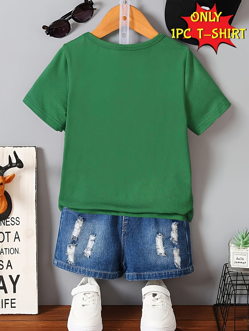 Summer Boys' Fashion Short-Sleeved T-Shirt "THIS IS WHAT A REALLY COOL GRANDSON LOOKS LIKE" with English Letter Elements Print