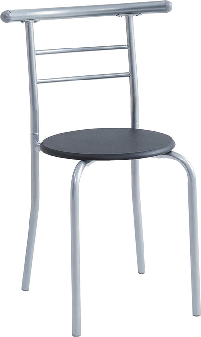 Dining Table and Chairs Set Metal Wood Effect Kitchen Table Dining Chairs