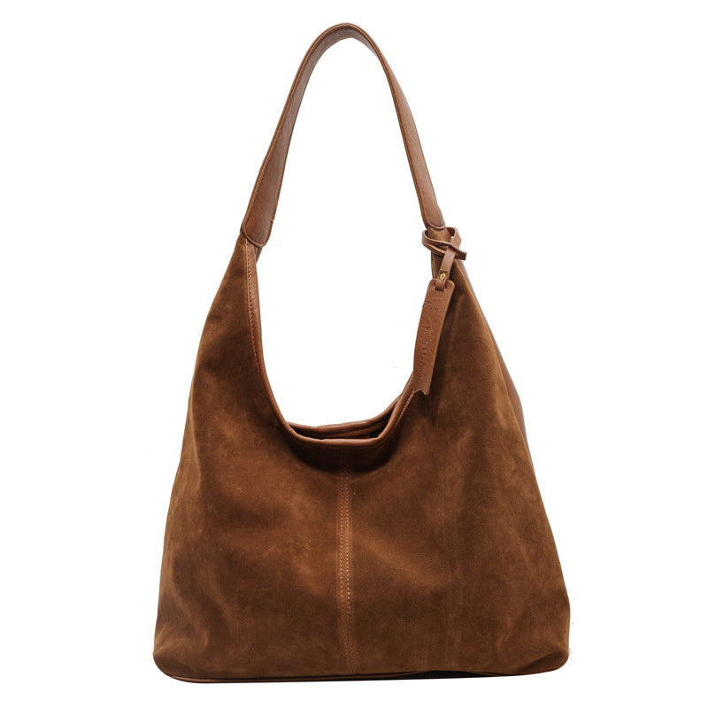 Women'S Suede Shoulder Bag Slouchy Tote Bag Large Capacity Purse for Work Travel