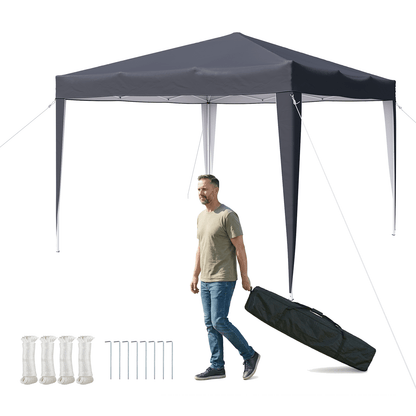 Pop Up Gazebo 2X2m/3x3m Easy One Person Setup Instant Outdoor Canopy Folding Garden Gazebo Party Tent