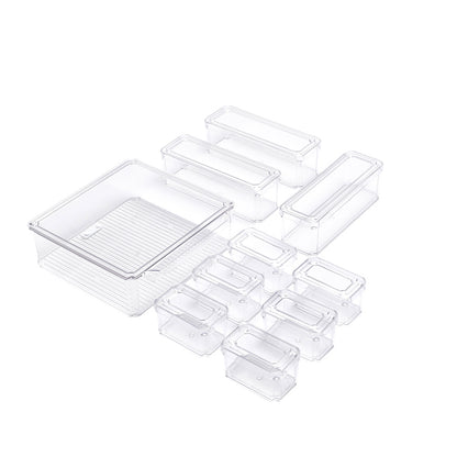 7/10-Pack Clear Stackable Refrigerator Organizer Bins - Multi-Purpose Food Storage Containers for Fridge, Freezer, Pantry - Ideal for Fruits, Vegetables, Meat - Durable PET, Easy to Clean, Fridge Storage Boxes and Containers