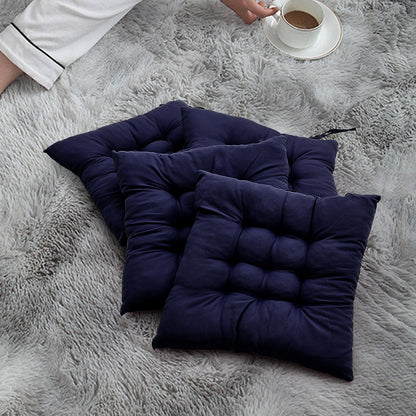 4pcs Solid Coloured Chair Cushions - Machine Washable and Durable, with A Knitted Design for Comfort and Support, Suitable for Garden, Dining and Office Chairs 40*40*5 Cm, Multi-colour Choice