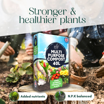 Pelle & Sol 10/20/40/50/60Ltr Multi Purpose Compost - Compost for Outdoor Plants & Soil for Plants Indoors - Potting Soil for Pots Plants Outdoor - All Purpose Nutrient Rich Fertiliser, Houseplant Potting Mix
