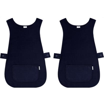 Pack Of 2 Self Tabard Apron in eight different colours | Aprons for Men, Women, and Ladies | Professional Cooking Aprons with 2 Pockets | Adjustable Kitchen Apron for Baking, BBQ, Grilling, Gardening, Crafting, Cleaning, Painting, Barista, Restaurant Work