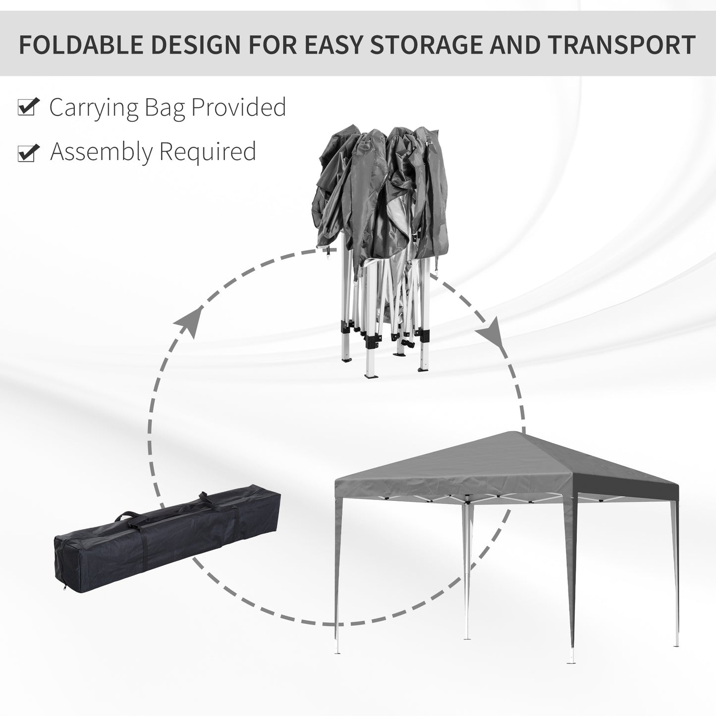3 x 3 Meters Outdoor Garden Heavy Duty Pop Up Gazebo Marquee Party Tent Wedding Canopy + Carrying Case