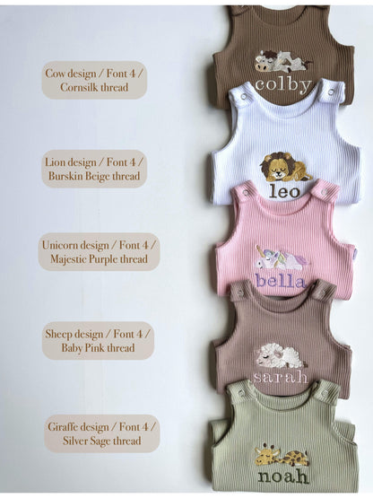 Soft Cotton Baby Dungarees, Personalised or Plain, Embroidered, 9 Colours, From Newborn to 3 Years - Ideal Baby Shower Gifts, Personalised Baby Gifts, Baby Clothes, New Baby Gifts