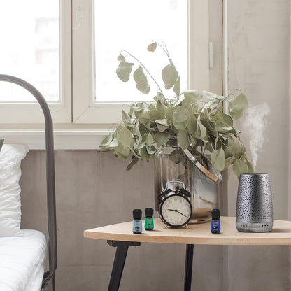 Yankee Candle Sleep Diffuser Starter Kit | Silver | Peaceful Dreams Electric Fragrance Diffuser Refill | Up to 30 Nights of Fragrance | UK Plug