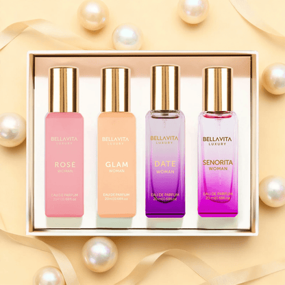 Bellavita Luxury Women'S Perfume Gift Set (Date, Senorita, Glam, Rose), 4-Pack (20Ml Each) EDP