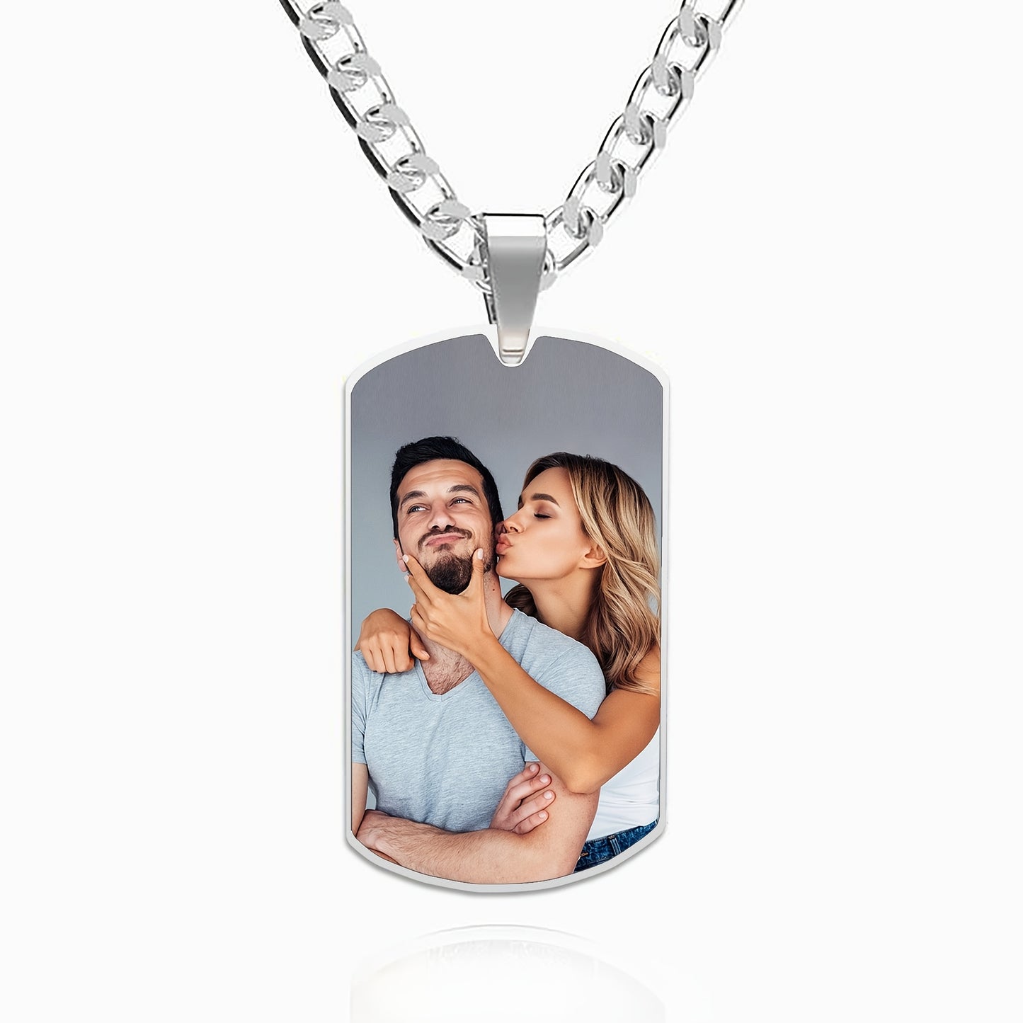 18K Gold Plated Custom Personalized Color Photos 304L 304L 304L 304L 304L Stainless Steel Can Be Double-Sided Printed Photos Or Front Photos Back Customized Text Custom Couple Photos, Best Friend Photos, Family Photos