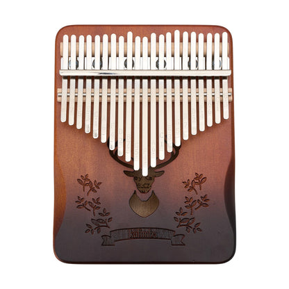 21-Key Thumb Piano Kalimba - Wooden Thumb Piano with Tuning Hammer & Accessories, Portable Acoustic Instrument - Perfect Beginner Gift for Stress Relief & Learning, Fun Instrument for Parties And Gatherings