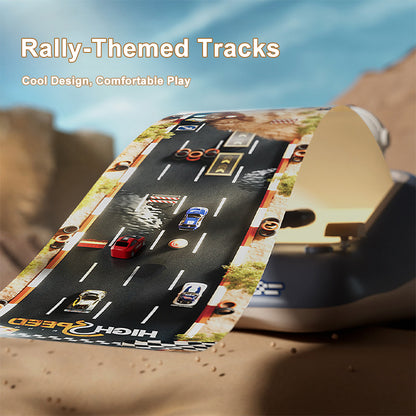 Racing Obstacle Game Console, 200 Levels Upgraded, Car Adventure Toy with Multi-Function Wheel, Interactive Simulation Driving Simulated Driving(Battery not included)