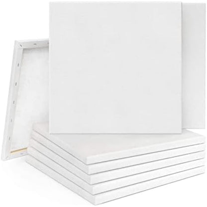 10pcs 20x20cm Blank Artist Canvas Art Board Plain Painting Stretched Framed for Painting Enthusiast