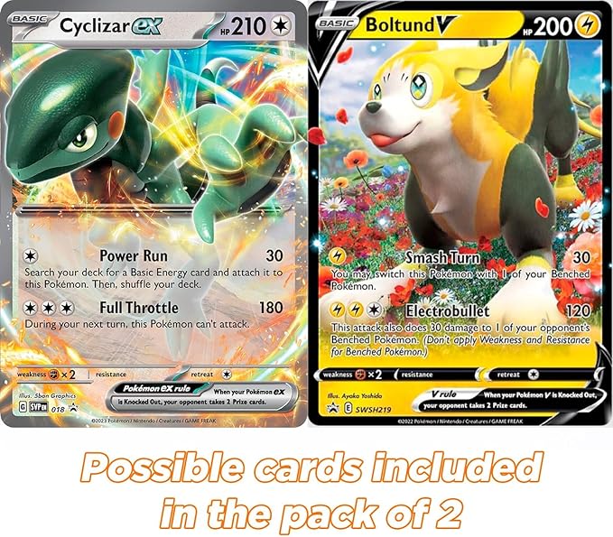 2-Pack XXL Size Official Pokémon Jumbo Cards (English) – Random Rarity (V/VMAX/GX/Holo)