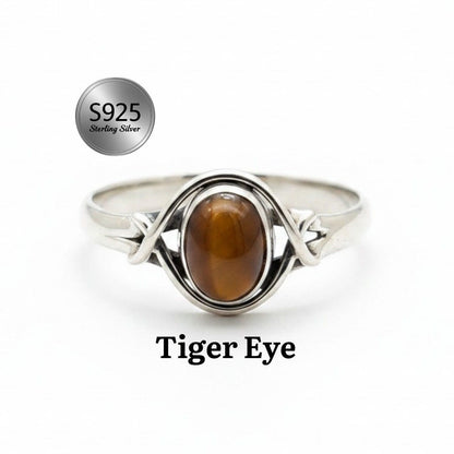 925 Sterling Silver Natural Gemstone Designer Ring~ Natural Gemstone Ring ~ Amethyst, Labradorite, Rainbow Moonstone, Carnelian, Malachite, Gift For Birthday