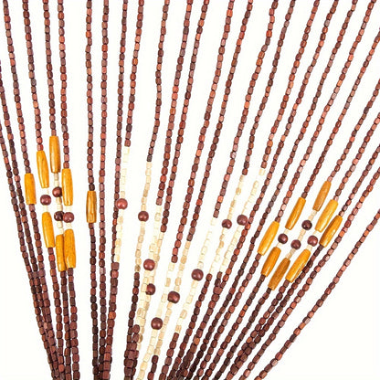 27 Beaded Wood Beaded Door Curtain Screen Room Divider Hanging Door Curtain Home Decoration