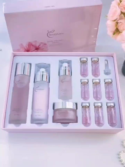 12pcs Cherry Blossom Essence Facial Care Collection - Moisturizing, Tightening & Illuminating, Light & Non-Oily - Great for Women, Excellent for Romantic Evenings, Holiday Presents, Mother'S Day & Valentine'S Day