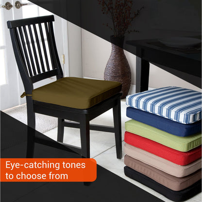 Chair Cushions with Ties for Indoor & Outdoor Use – Comfortable Seat Pads for Dining Chairs, Garden, Patio, Balcony & Café Furniture – Durable Polyester Fabric, Soft Support & Easy Care Design